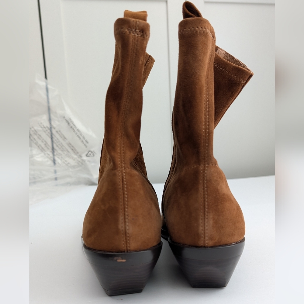 Madewell The Idris Ankle Boot Russet Tan Brown Women's Suede Boots Size 11 - Picture 5 of 9